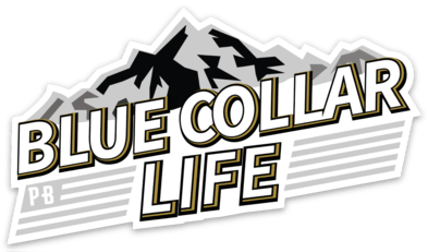 Blue Collar High Life Sticker, 3.5in